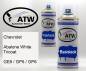 Preview: Chevrolet, Abalone White Tricoat, GE8 / GP5 / GP6: 400ml Sprühdose + 400ml Klarlack - Set, von ATW Autoteile West.